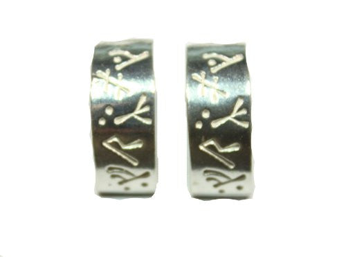 Sterling Silver Scandinavian Norse Runic Earrings