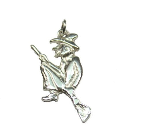 Sterling Silver Witch Pendant