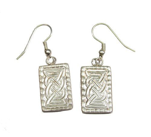 Sterling SIlver Oseberg Scandinavian Celtic Dangle Earrings French Wire