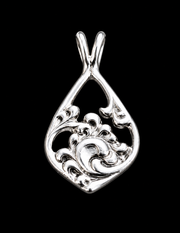 Sterling Silver Openwork Acanthus Pendant