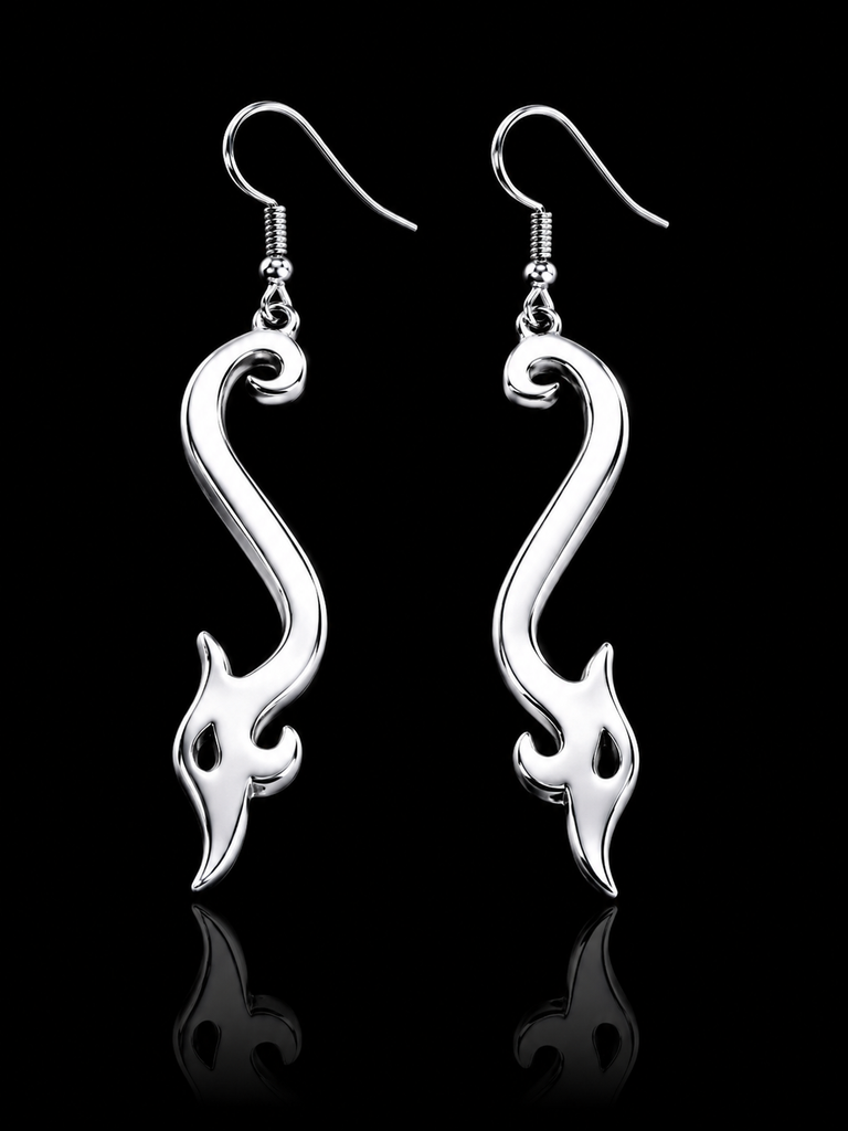 Sterling Silver Jelling Serpent Earrings