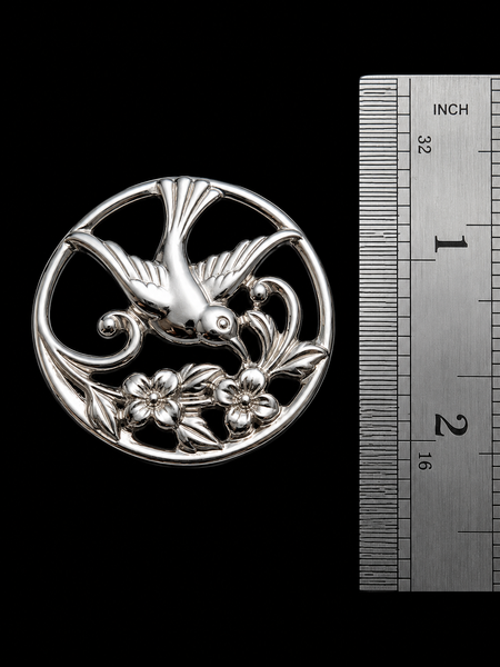 Sterling Silver Hummingbird Brooch
