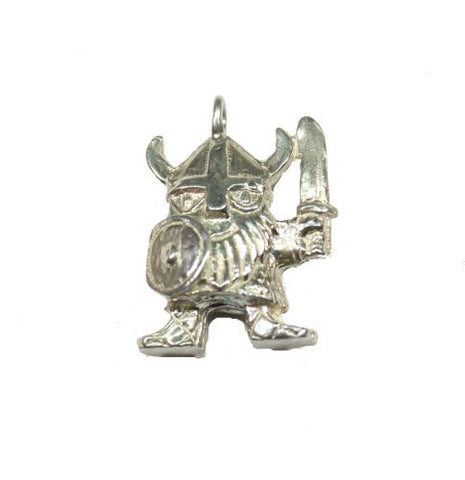 Sterling Silver Viking Warrior Pendant