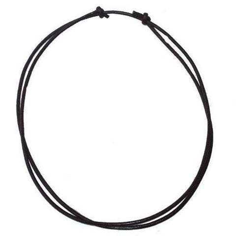 Black Adjustable Leather Necklace Cord