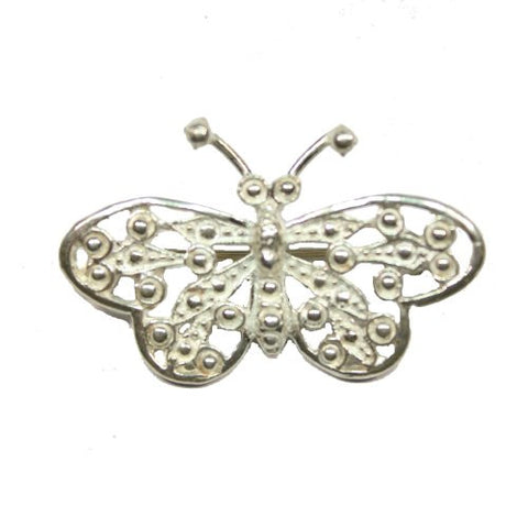 Sterling Silver Filigree Butterfly Pin