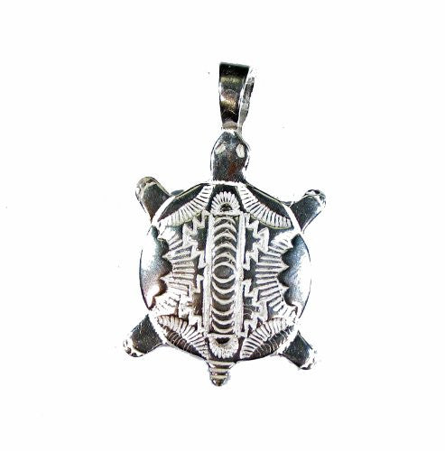 Sterling Silver Native American Southwestern Turtle Pendant